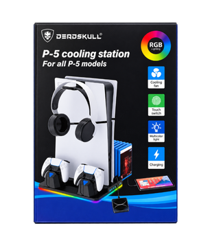 DEADSKULL P-5 RGB Cooling Station for PS5