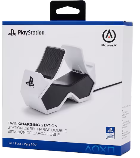 PowerA PS5 Controller Twin Charging Station - White