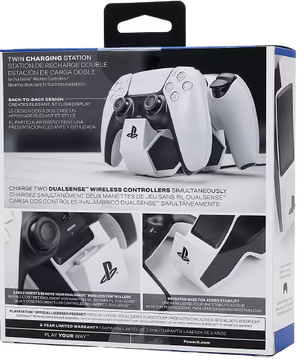 PowerA PS5 Controller Twin Charging Station - White