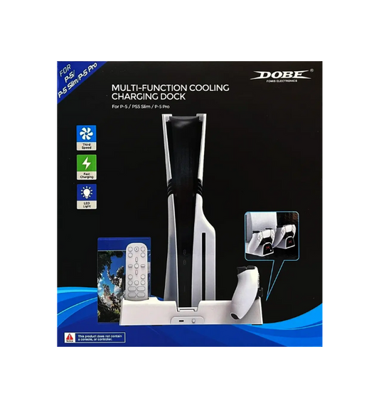 Dobe Cooling Stand with Charging Station for PS5/Pro/PS5 Slim (Physical and Digital)