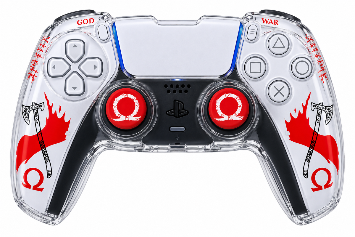 PS5 DualSense Acrylic Protective Cover – God of War Design