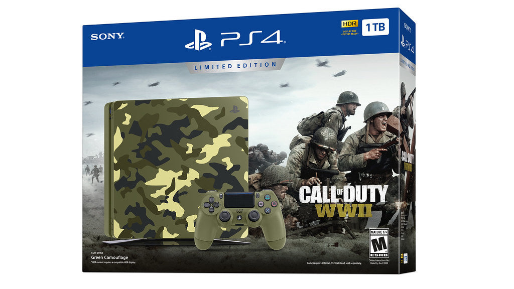 PlayStation 4 Slim 1TB Limited Edition Console - Call of Duty WWII Bundle