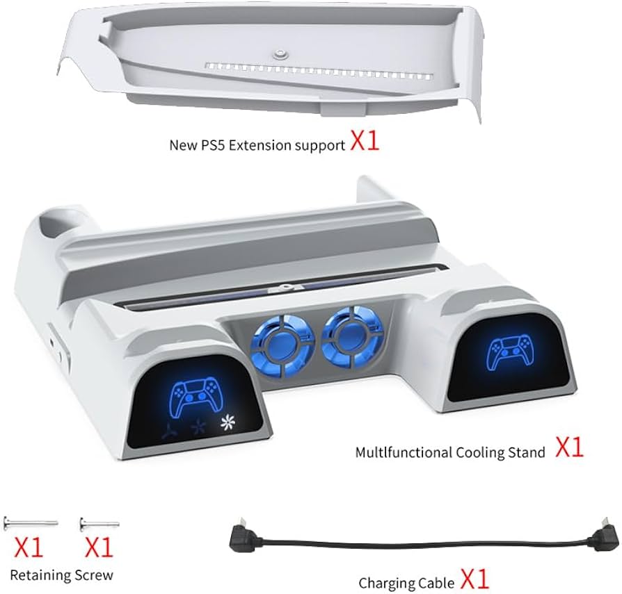 Dobe Cooling Stand with Charging Station for PS5/Pro/PS5 Slim (Physical and Digital)