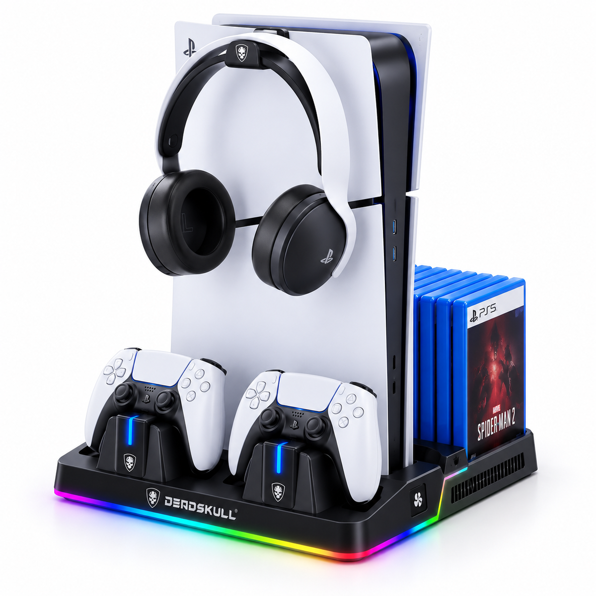 DEADSKULL P-5 RGB Cooling Station for PS5