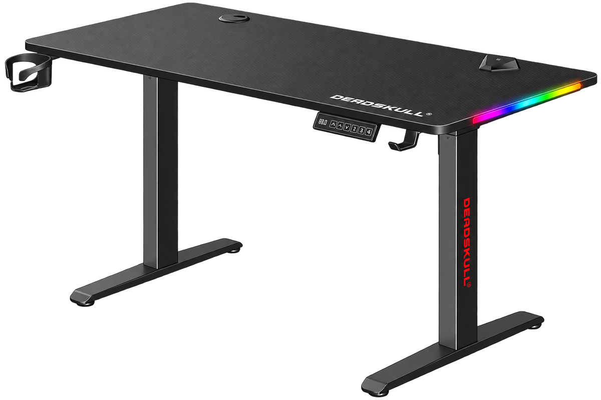 DEADSKULL RGB Electric Gaming Desk – Height Adjustable