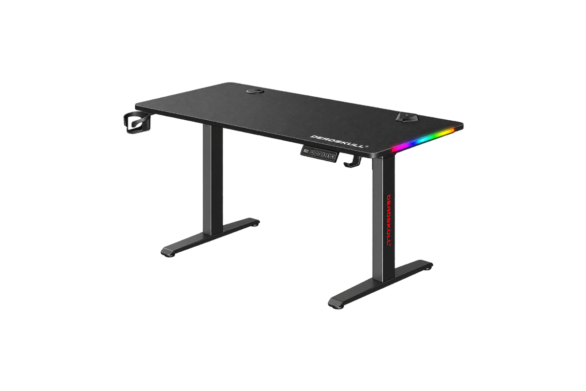 DEADSKULL RGB Electric Gaming Desk – Height Adjustable