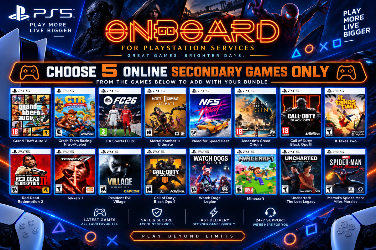 BUNDLE - PS5 SLIM CD NEW 1 TERA + 10 online games 5 of your choice