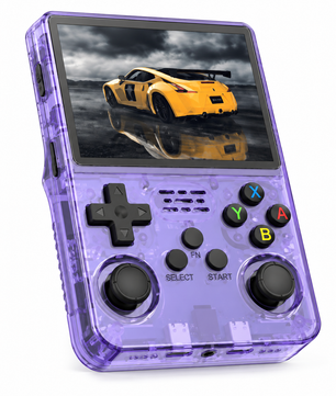 R36S Retro Handheld Game Console – 16GB Transparent Purple