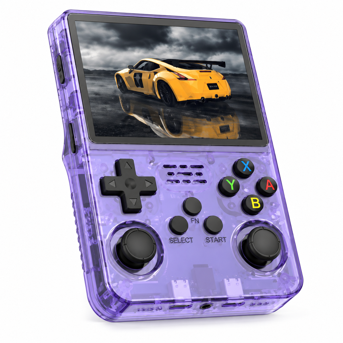 R36S Retro Handheld Game Console – 16GB Transparent Purple