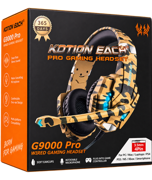 KOTION EACH G9000 Pro Wired Gaming Headset – Desert Camo