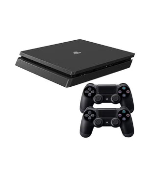 PlayStation 4 Slim 500 GB + 2 high copy DualShock Wireless Controllers - Used Like New