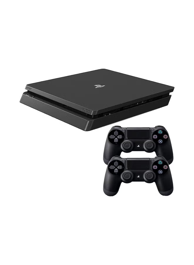 PlayStation 4 Slim 500 GB + 2 high copy DualShock Wireless Controllers - Used Like New