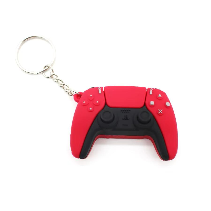 Video Game Controller Keychain Red
