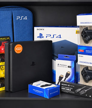 BUNDLE - PS4 SLIM USED - LIKE NEW قابل للتهكير + All games of your choice