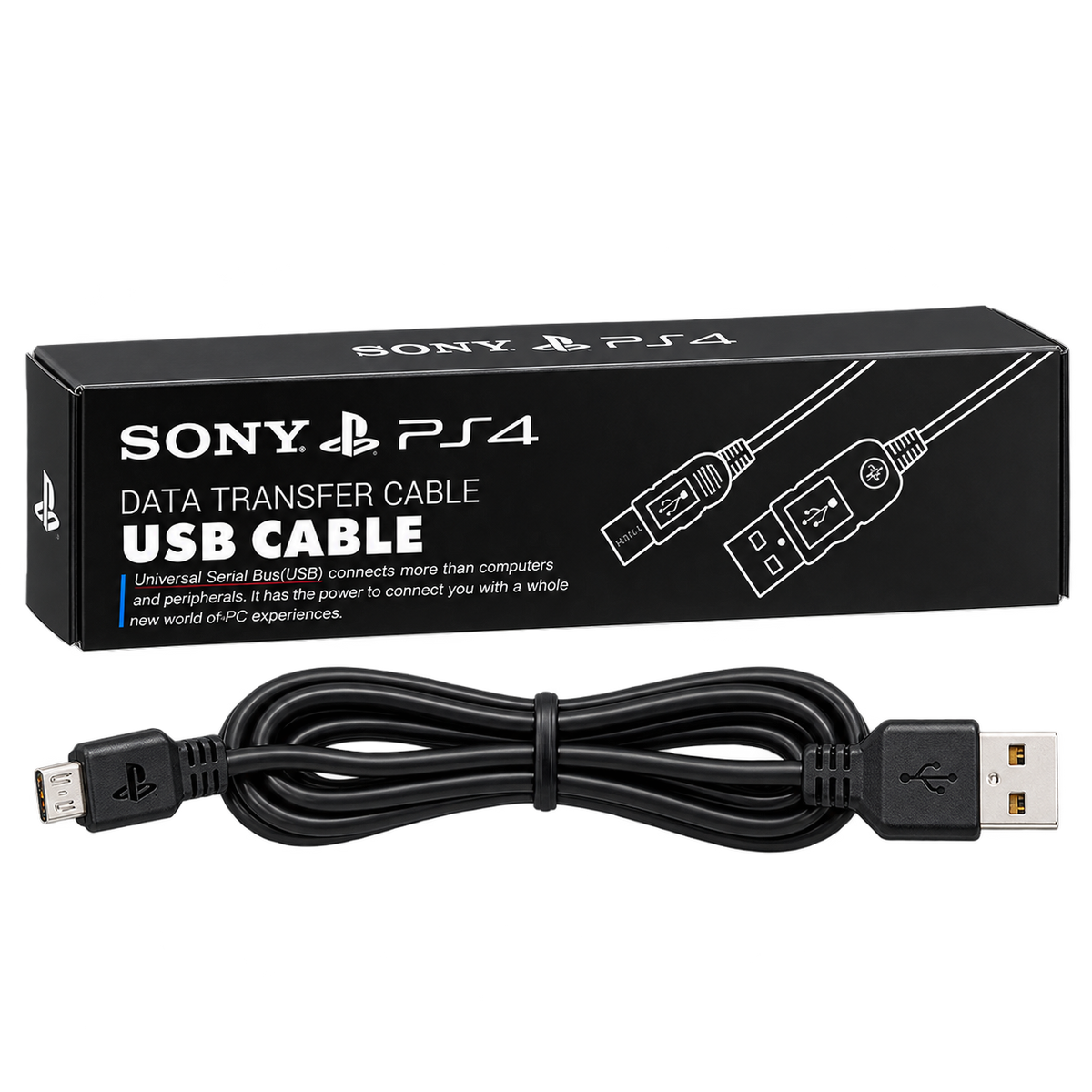كابل USB لشحن ونقل البيانات ليد PS4 – Micro USB