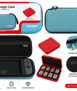 DOBE Storage Case for Nintendo Switch 2 + Game Card Case