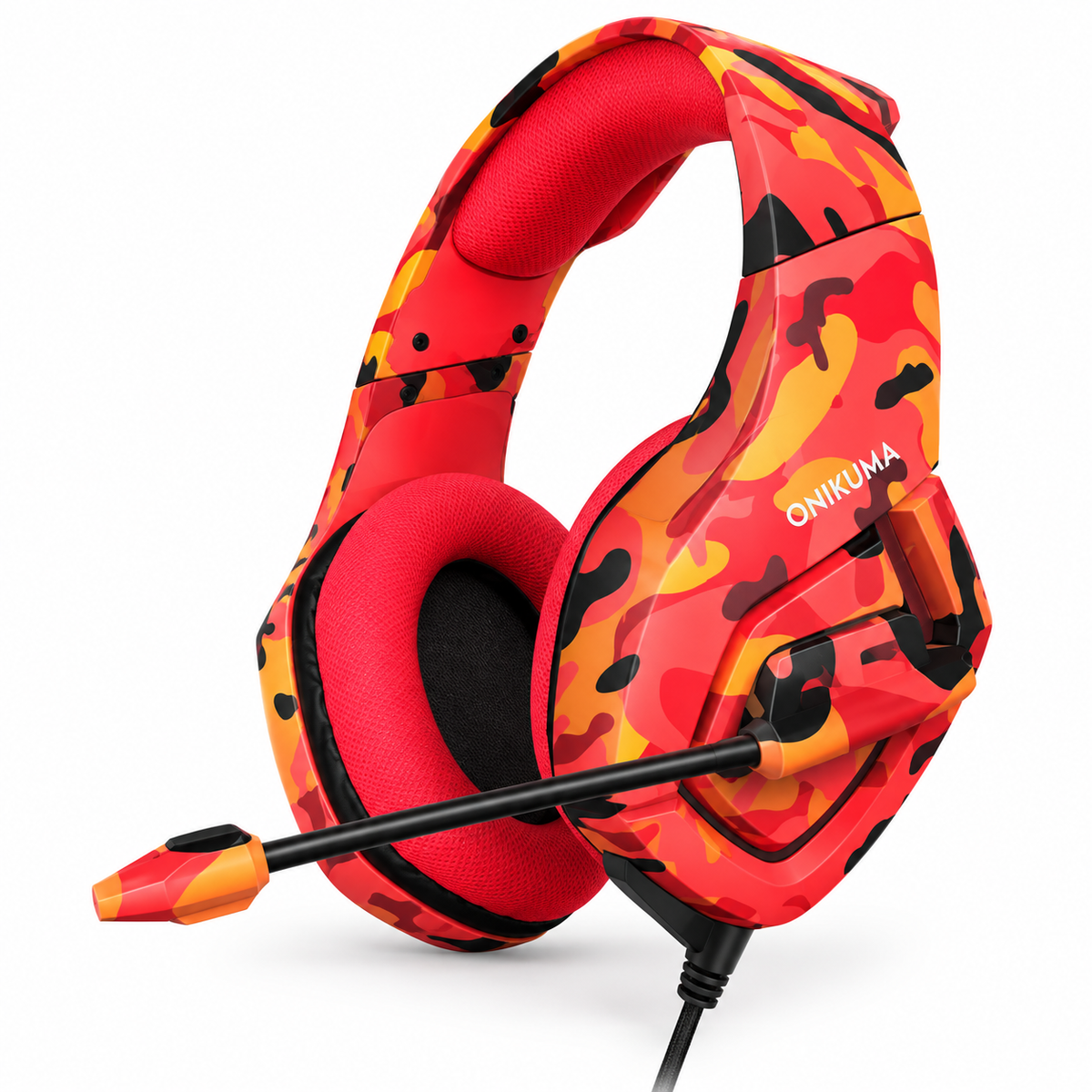 ONIKUMA K18 Professional Gaming Headset – Red Camo