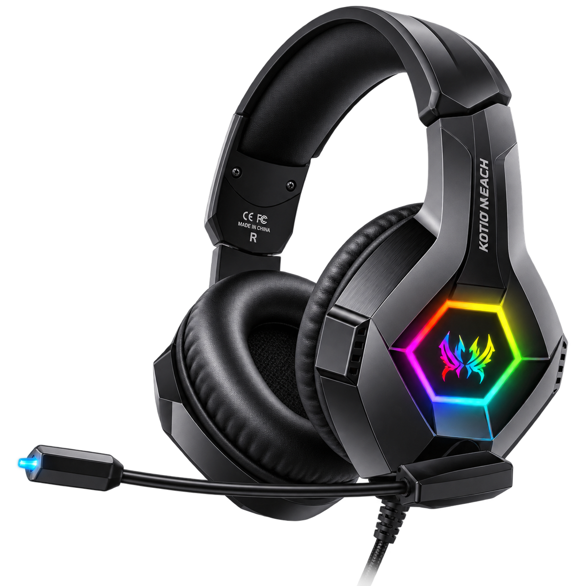 KOTION EACH GS450 Wired Gaming Headset – RGB Black