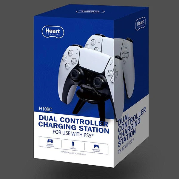 Heart For Game Wireless Controller Dual Charger for PS5 Controllers