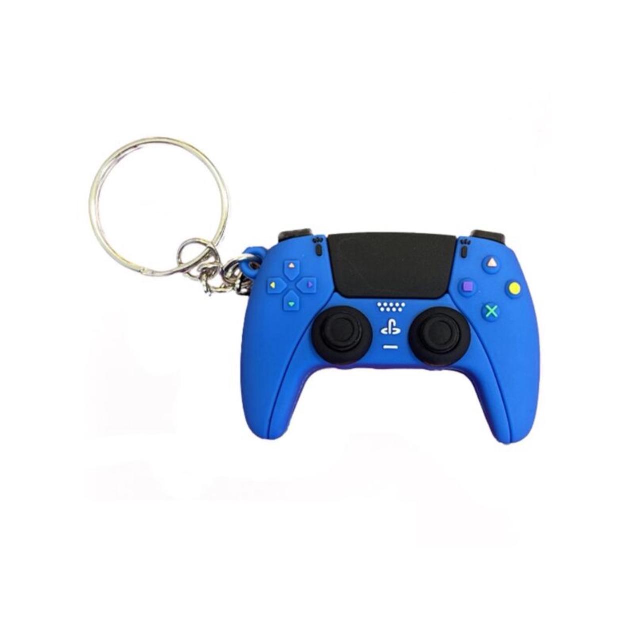 Video Game Controller Keychain Dark Blue