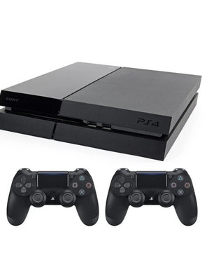 PlayStation 4 Fat 500 GB + 2 high copy DualShock Wireless Controllers - Used Like New