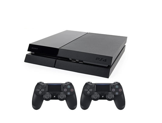 PlayStation 4 Fat 500 GB + 2 high copy DualShock Wireless Controllers - Used Like New