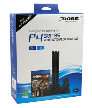 PlayStation 4 \ slim \ Pro Stand with cooling fans and charger for controllers and disk storage