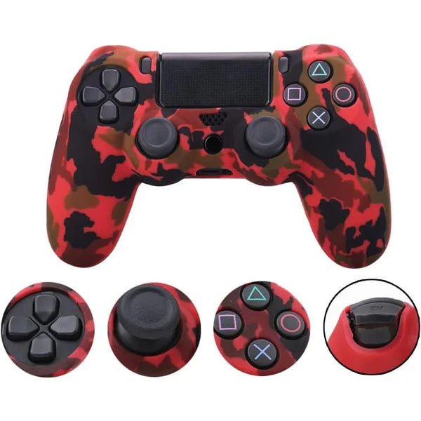 PS4 Silicone Skin Protector with 2 Color Grips