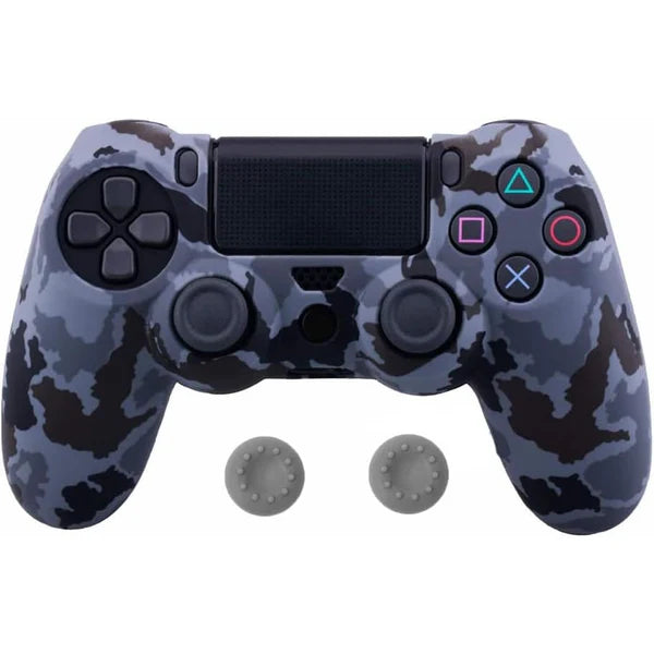 PS4 Silicone Skin Protector with 2 Color Grips