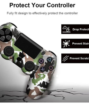 PS4 Silicone Skin Protector with 2 Color Grips
